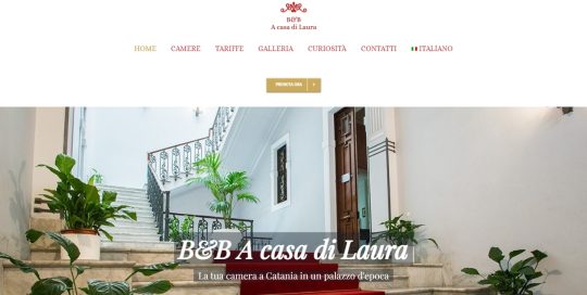 sito web bed and breakfast schermata home page