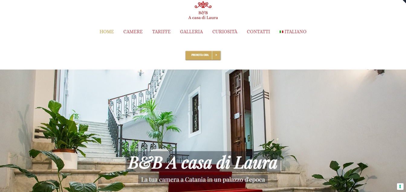 sito web bed and breakfast schermata home page